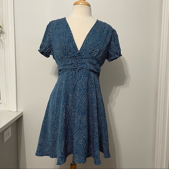 Hello Molly blue polka dot dress size L - Picture 3 of 12